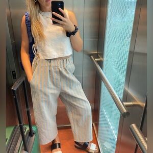 Vladimir Karaleev waistband striped pants